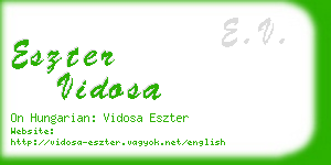 eszter vidosa business card